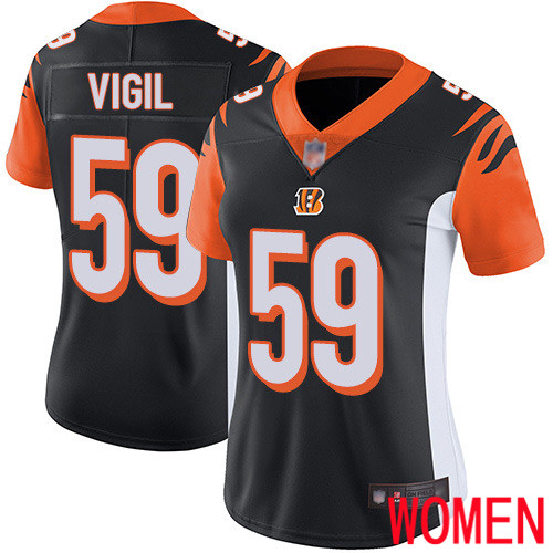 Cincinnati Bengals Limited Black Women Nick Vigil Home Jersey NFL Footballl #59 Vapor Untouchable